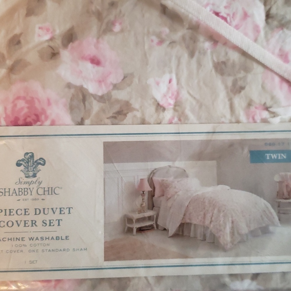 🆕️Shabby Chic Twin 2 Pcs Duvet Set